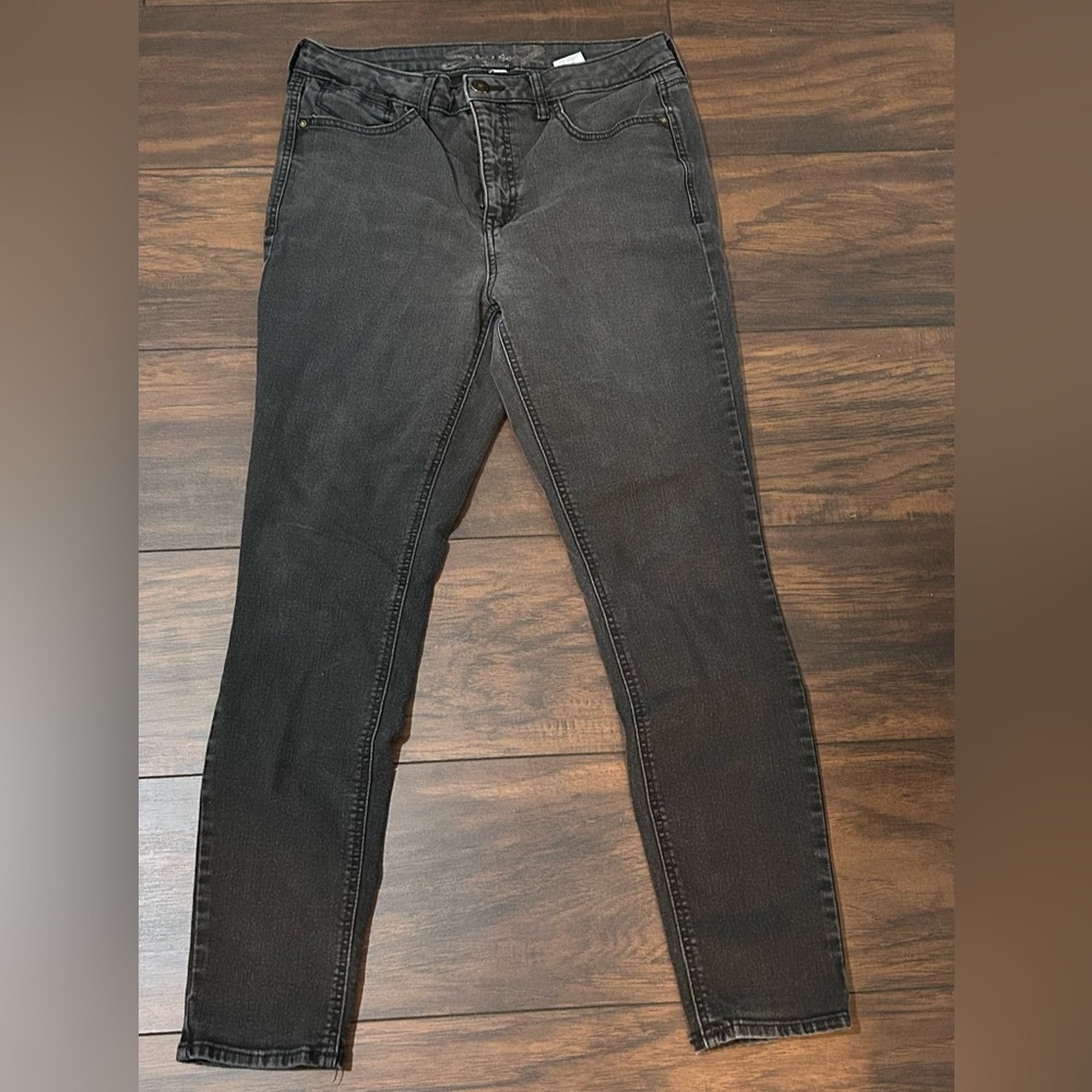 Seven7 Women's Dark Bombshell Gray High Rise Skinny Jeans